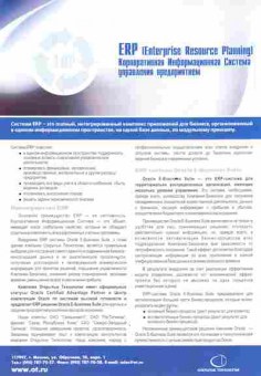 Буклет ERP Корпоративная Информационная Система управления предприятием, 55-480, Баград.рф